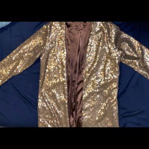 GOLD SEQUIN BLAZER